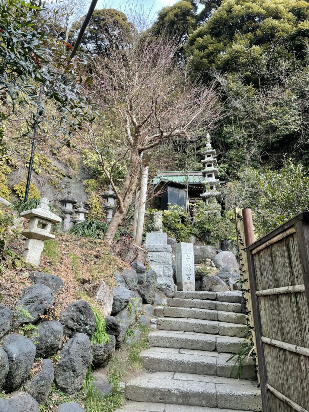 石段下→「上之水神社」