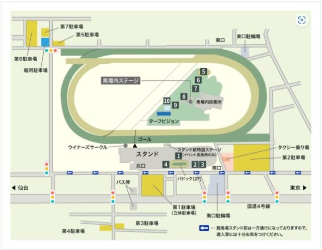 場内マップ（福島競馬場）