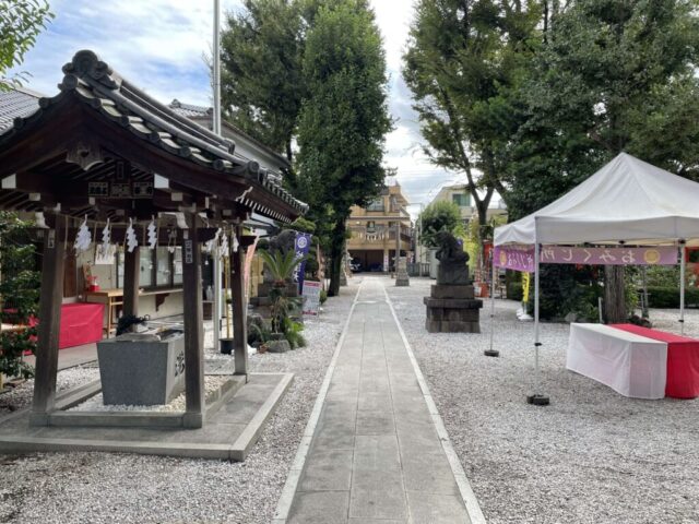 拝殿→「鳥居」（蛇窪神社）