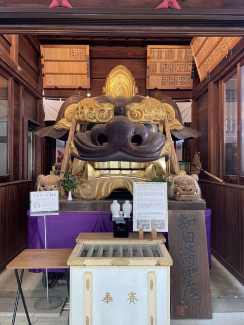 厄除天井獅子②（波除神社）