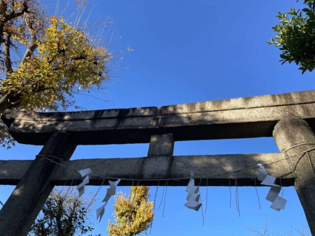 正面鳥居②（鳩森八幡神社）