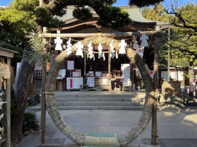 茅の輪（鳩森八幡神社）