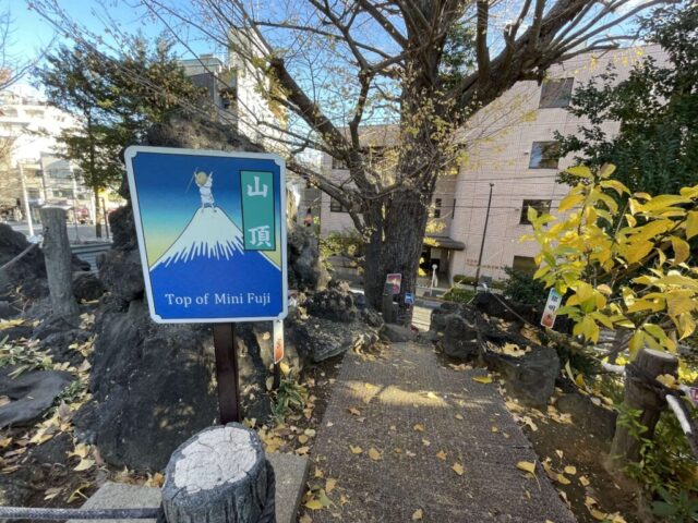 山頂（千駄ヶ谷の冨士塚）