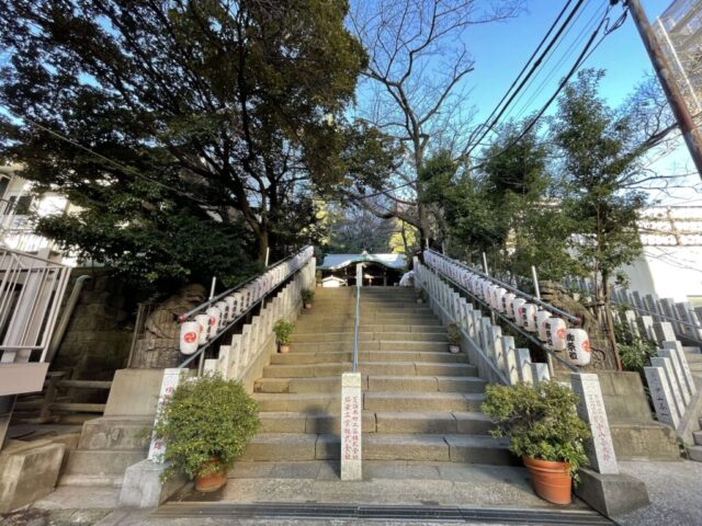 石段 下→「拝殿」（御田八幡神社）