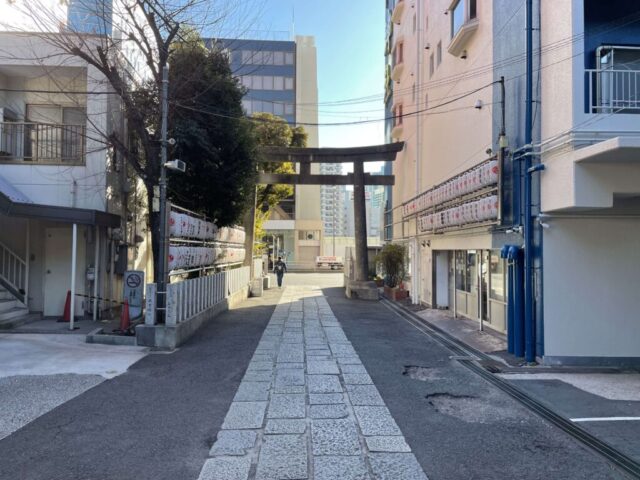 石段 下→「鳥居」（御田八幡神社）