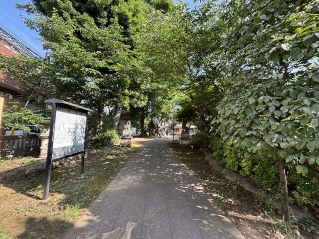 鳥居→「参道」(北野神社)