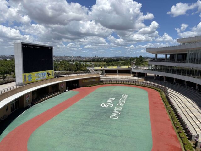 無人のパドック(中京競馬場)