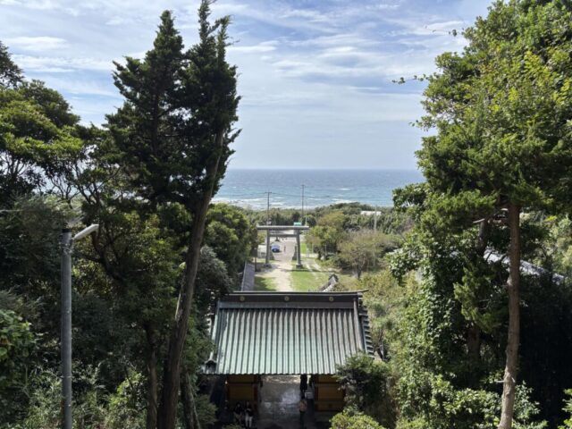厄祓坂→「鳥居」(洲崎神社)