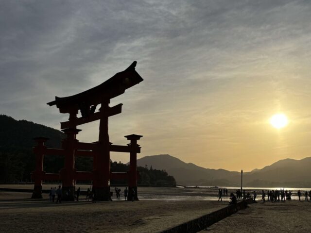 夕日と大鳥居②（宮島）
