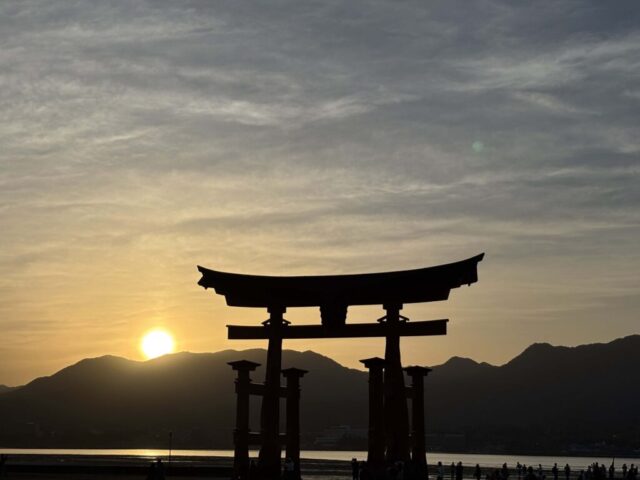 夕日と大鳥居⑤（宮島）